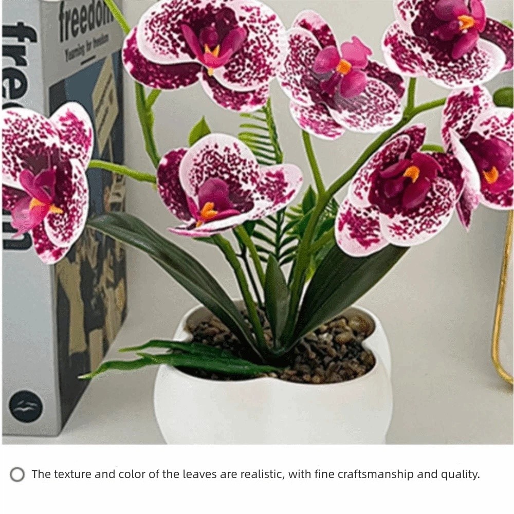 Pilea Peperomioides - Multi-Bloom Simulated Butterfly Orchid DIY Faux