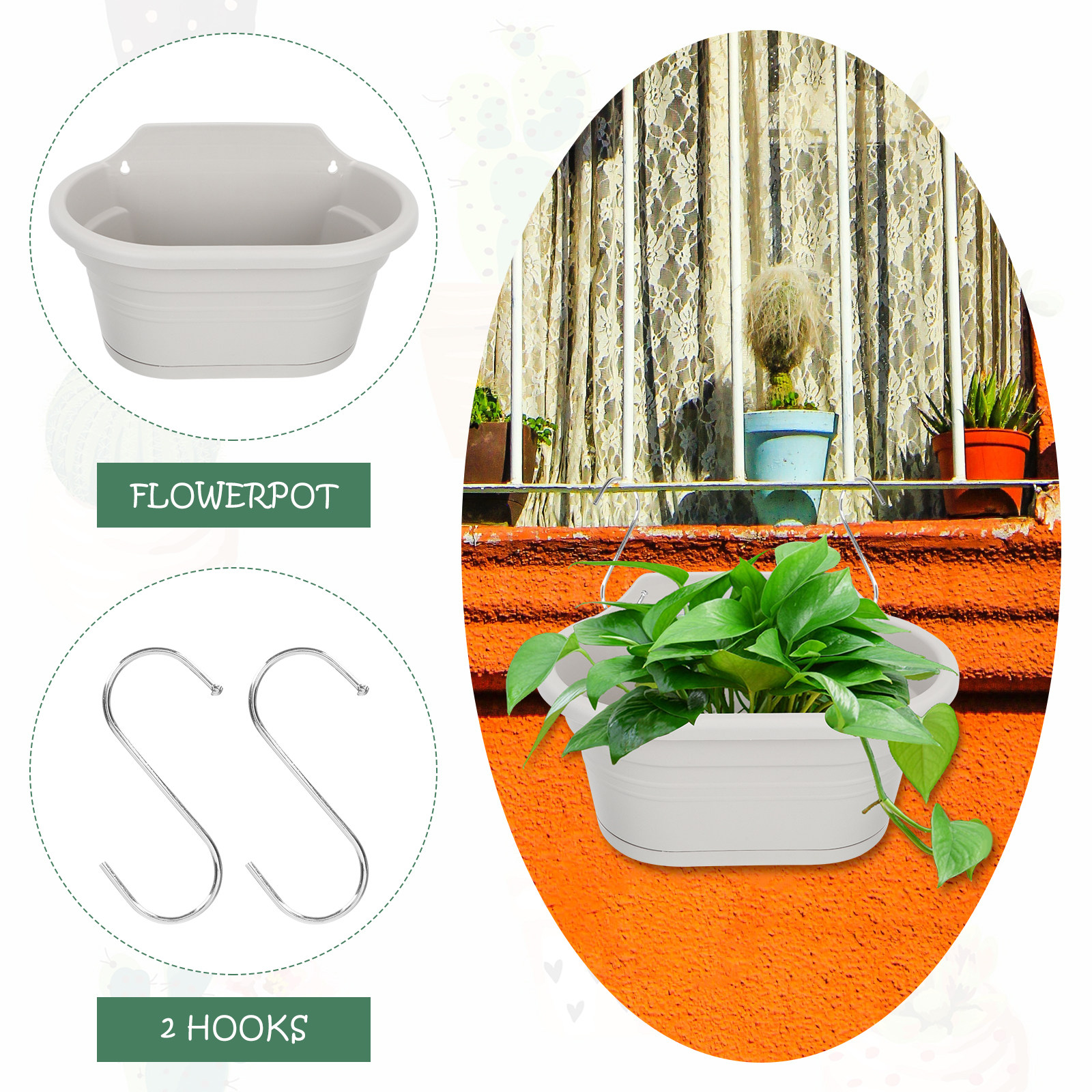 1Set Wall Hanging Flower Pot S - Spider Plant Hanging recension och pris