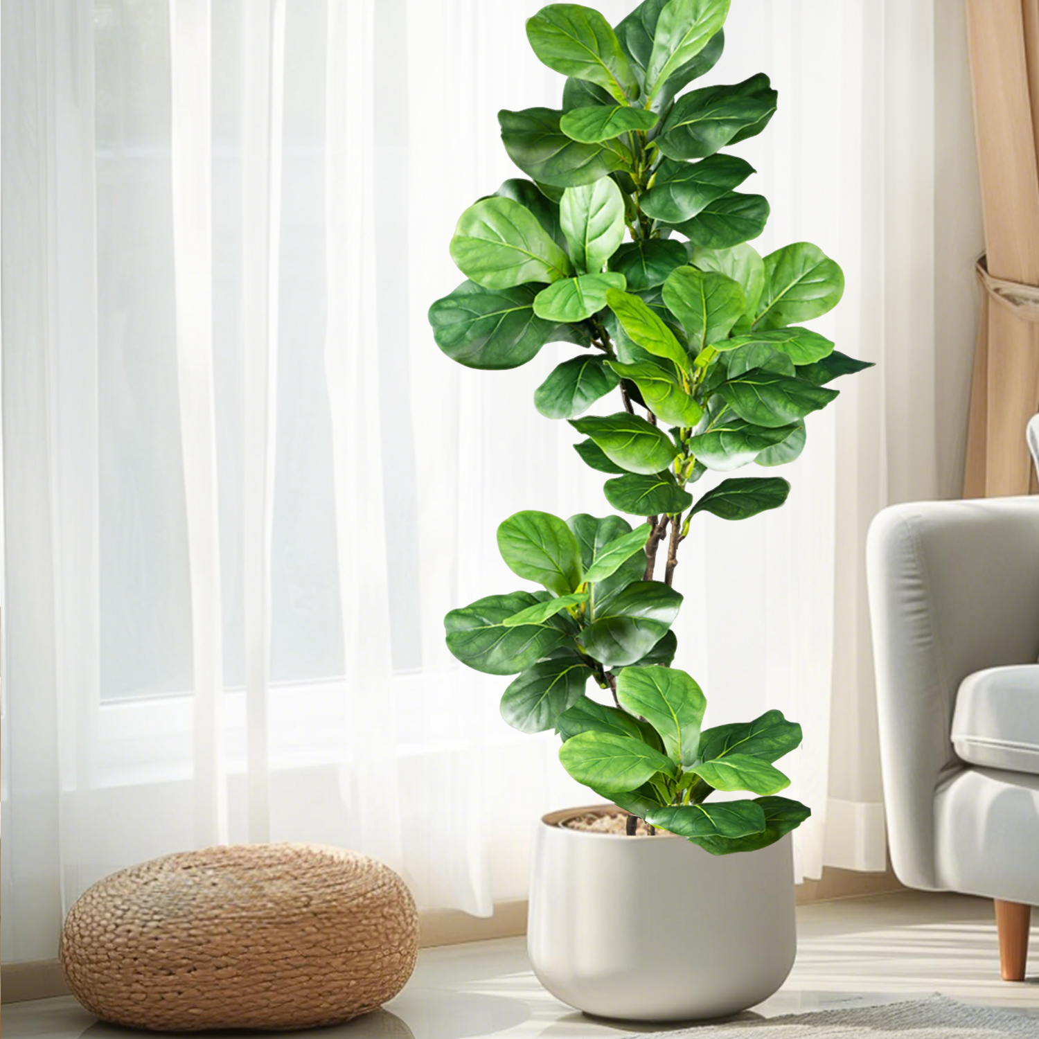 45-135cm  Artificial Fiddle Le - Ficus Lyrata Tree recension och pris