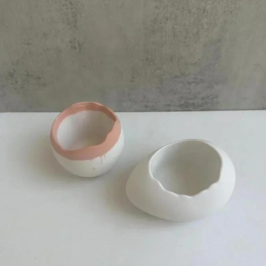 Plaster Handmade Mold Egg-shap - Echeveria Succulent recension och pris
