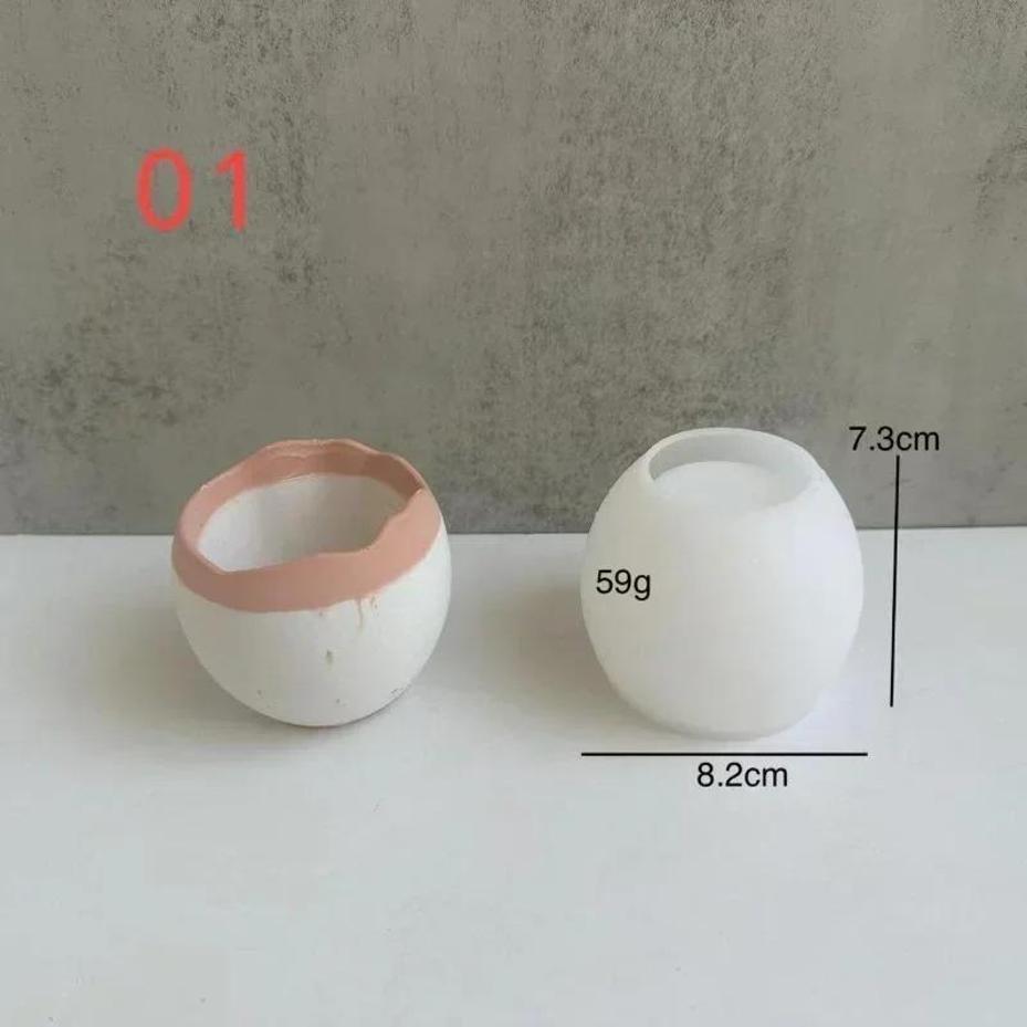 Plaster Handmade Mold Egg-shap - Echeveria Succulent recension och pris