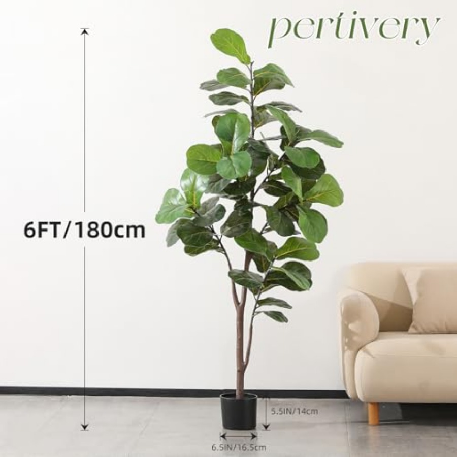 Artificial Fiddle Leaf Fig Tre - Ficus Lyrata Tree recension och pris