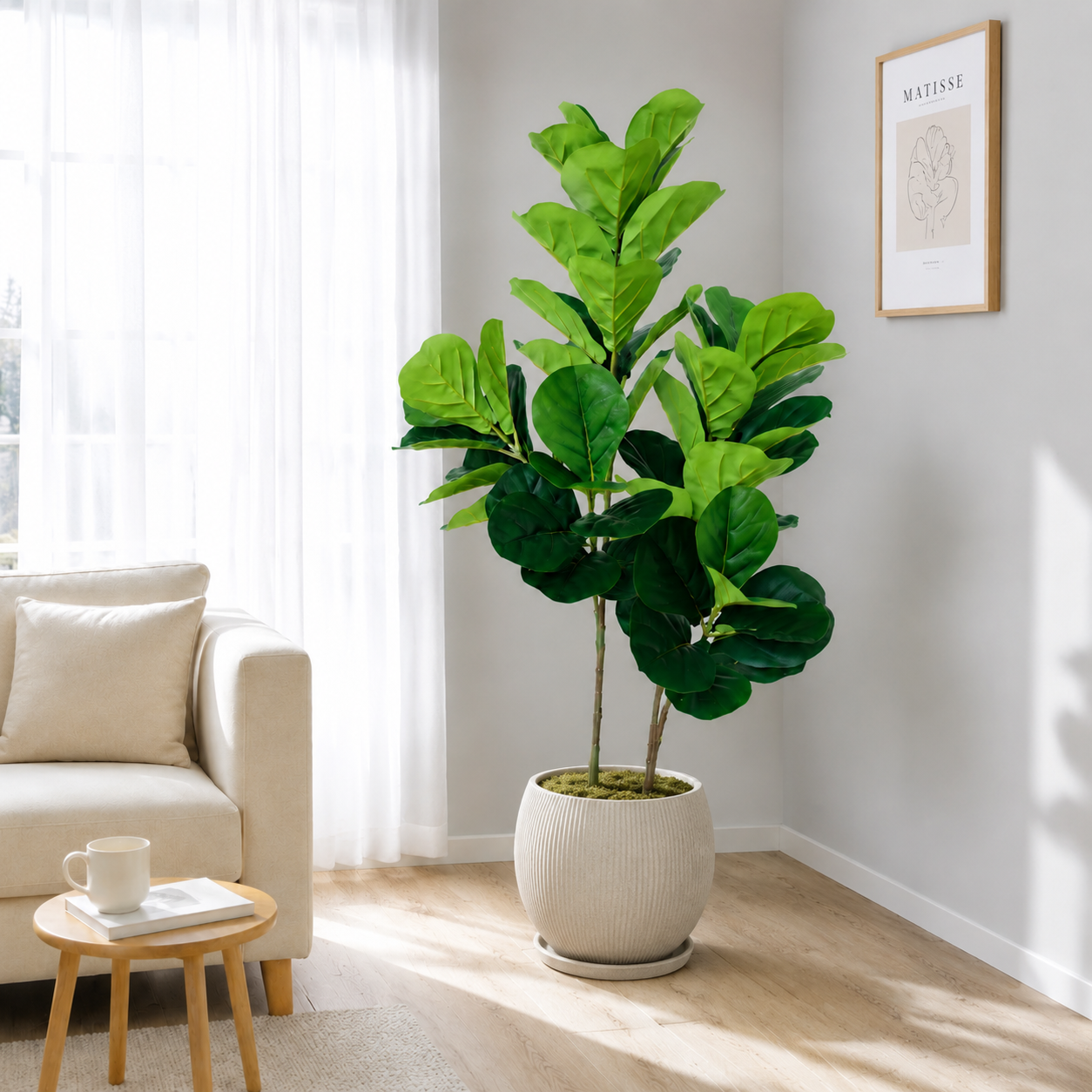 130cm/4.3ft Artificial Ficus L - Ficus Lyrata Tree recension och pris