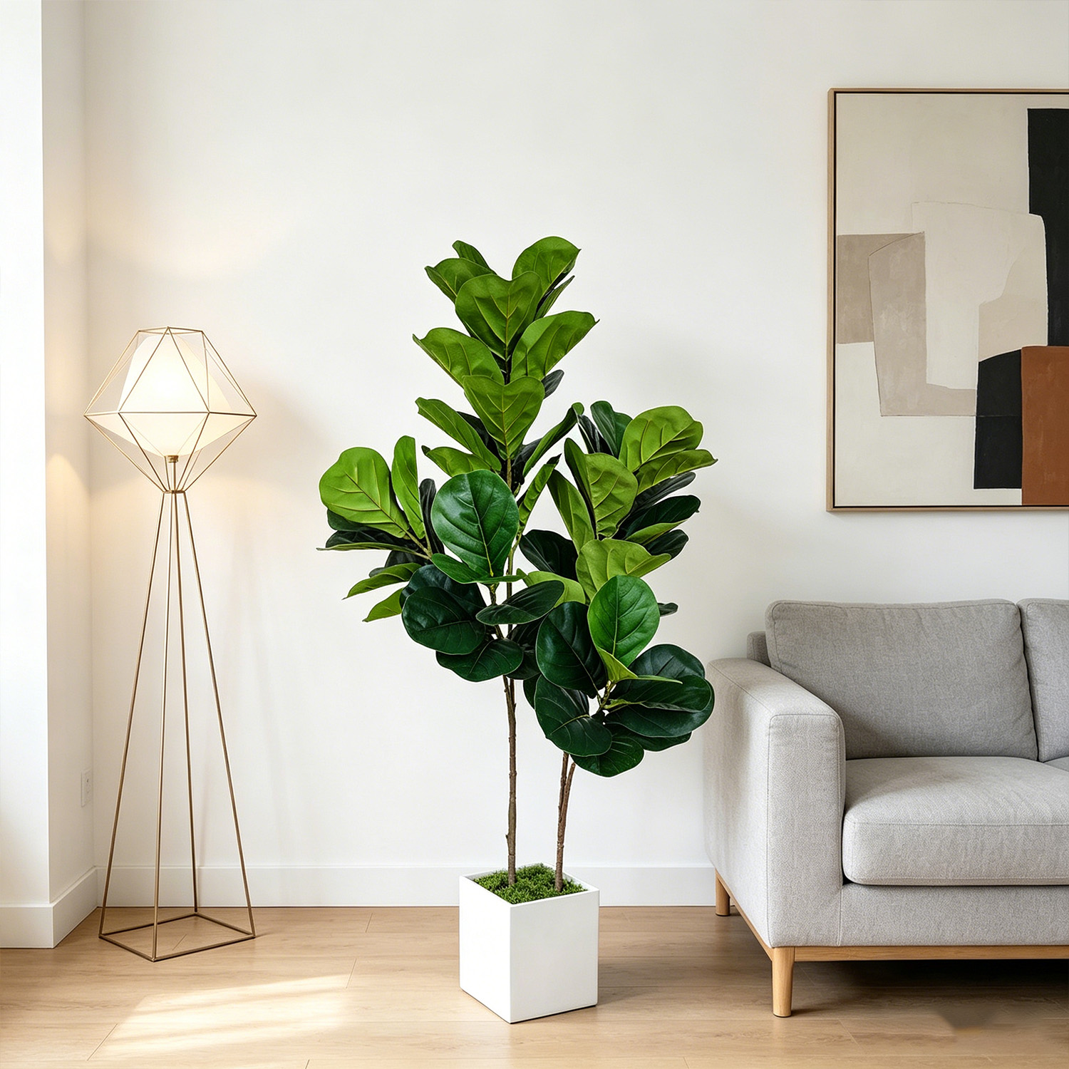 130cm/4.3ft Artificial Ficus L - Ficus Lyrata Tree recension och pris