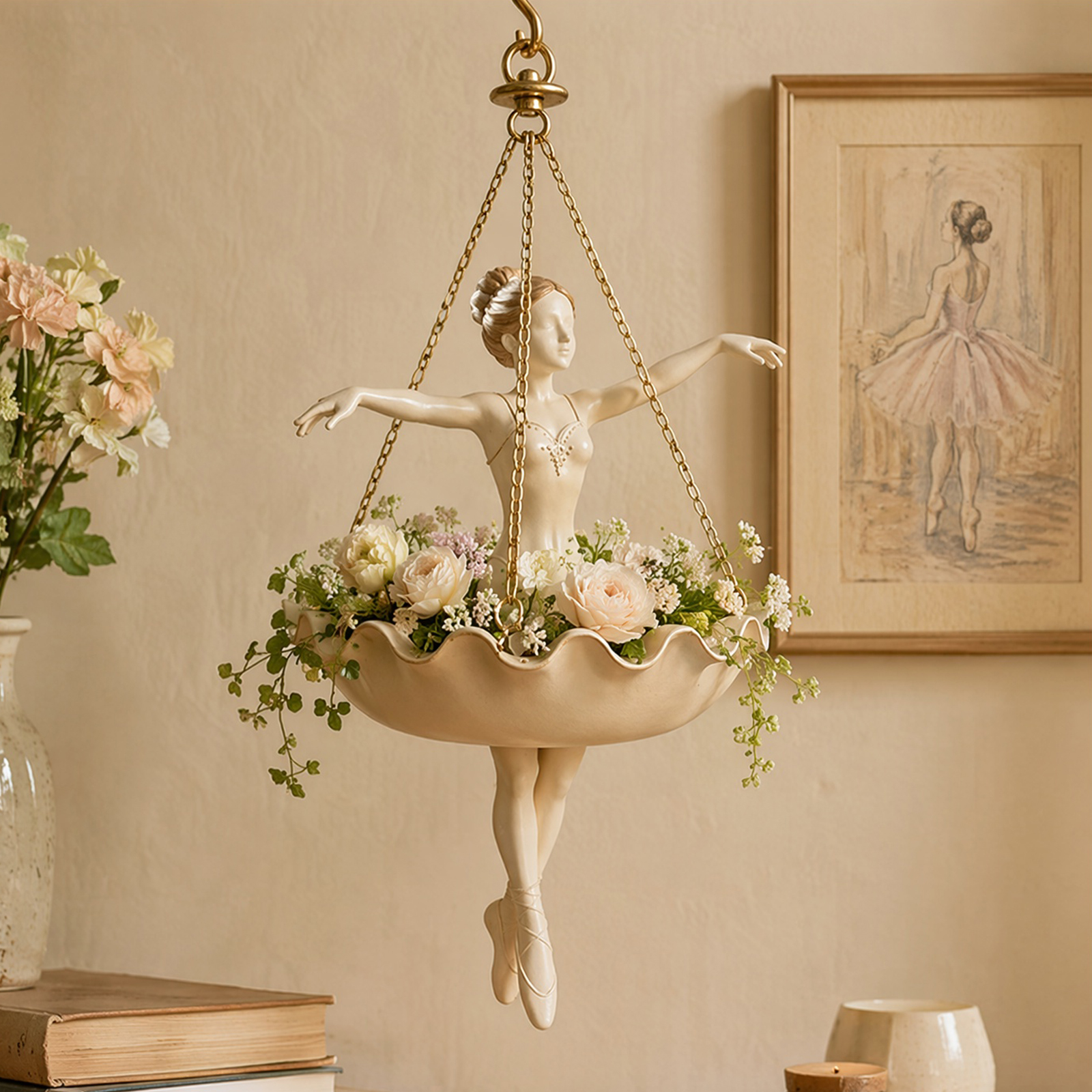 Cute Resin Hangable Planter Fa - Spider Plant Hanging recension och pris
