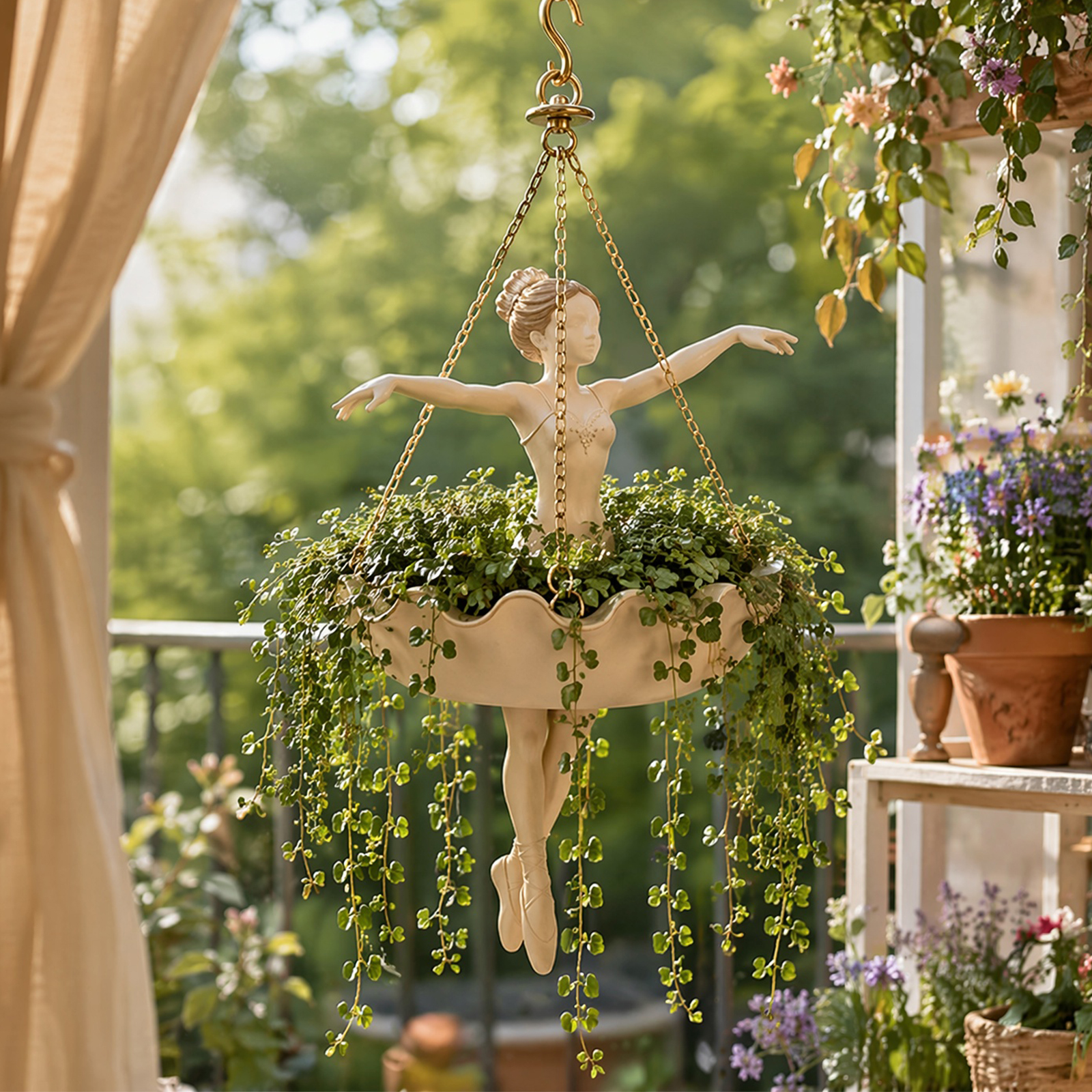 Cute Resin Hangable Planter Fa - Spider Plant Hanging recension och pris