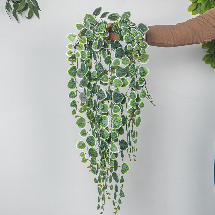 60-80cm Artificial Hanging Vin - Pilea Peperomioides recension och pris