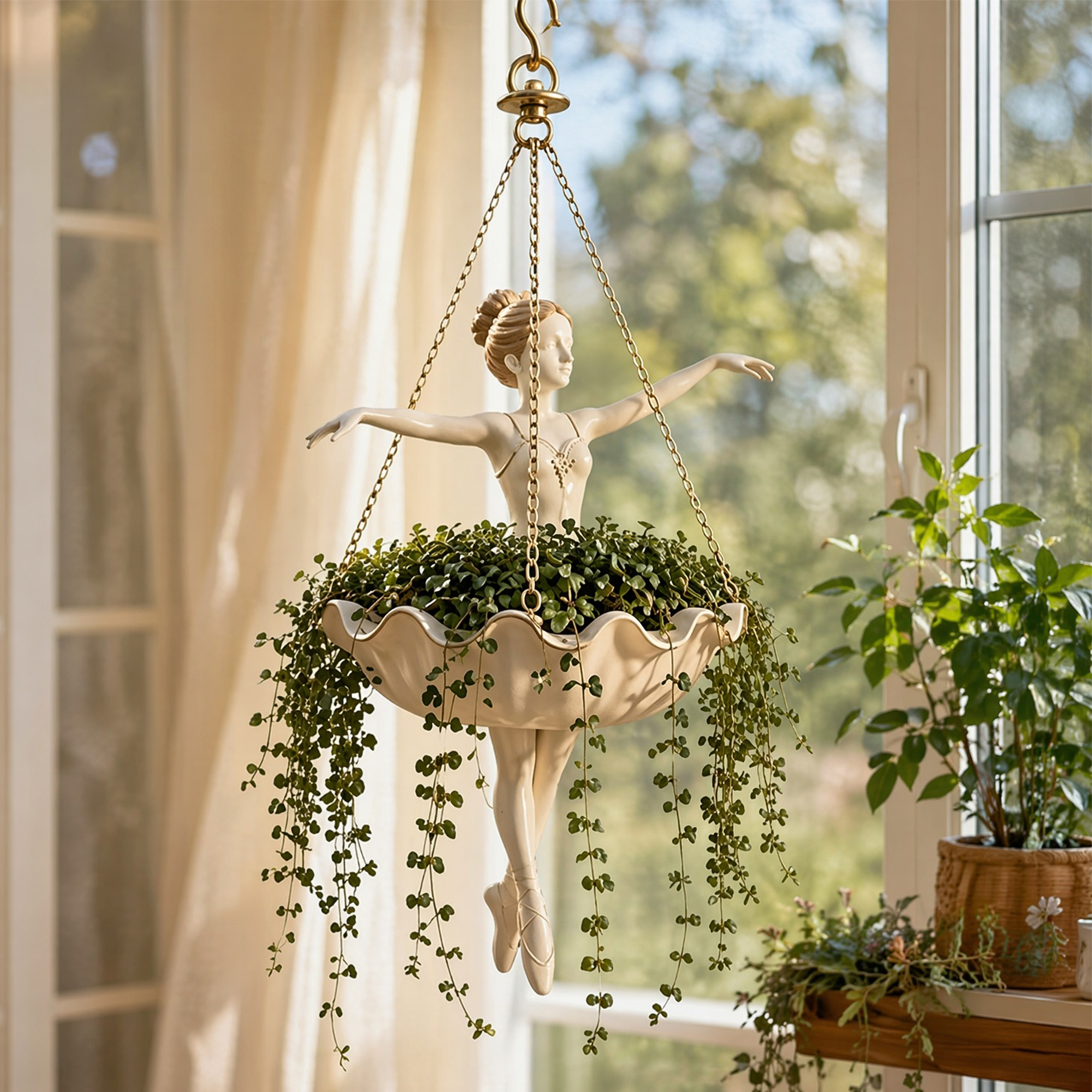 Ballet Dancer Resin Flower Hol - Spider Plant Hanging recension och pris