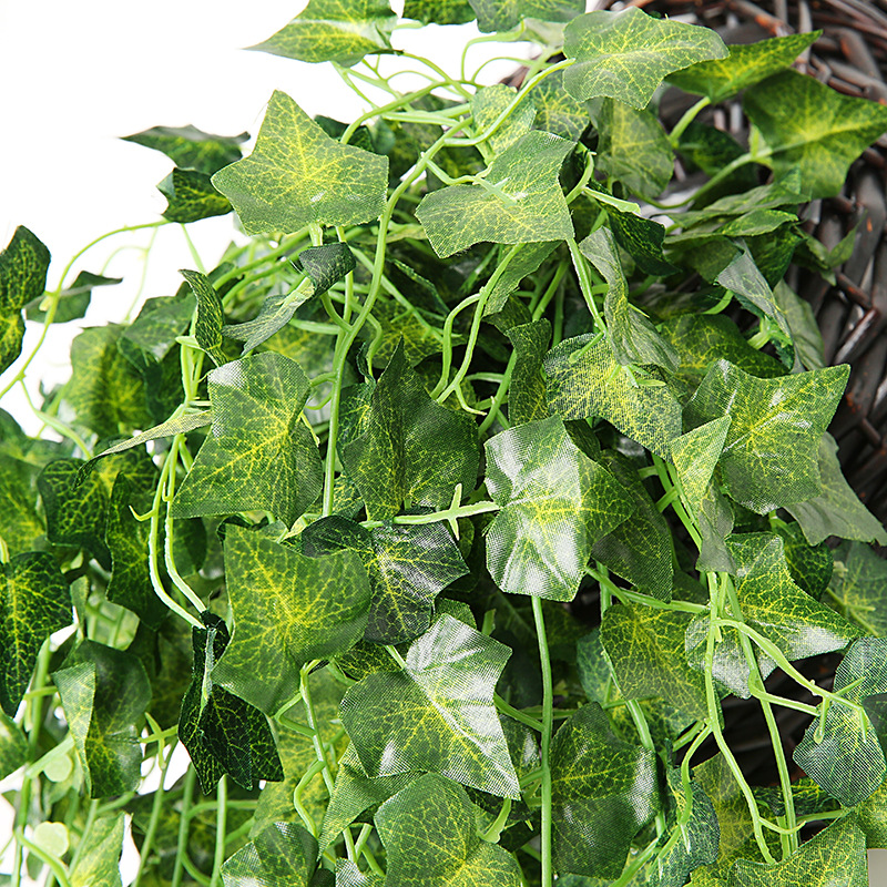 Artificial Basket Rattan Hangi - Pilea Peperomioides recension och pris