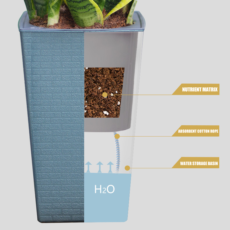 Brick Pattern Flowerpot Imitat - Pilea Peperomioides recension och pris