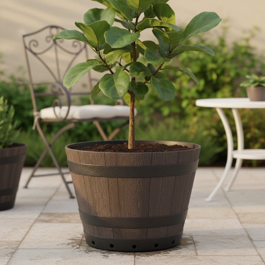 Large Floor Flowerpot Resin Wo - Aloe Vera Pot recension och pris