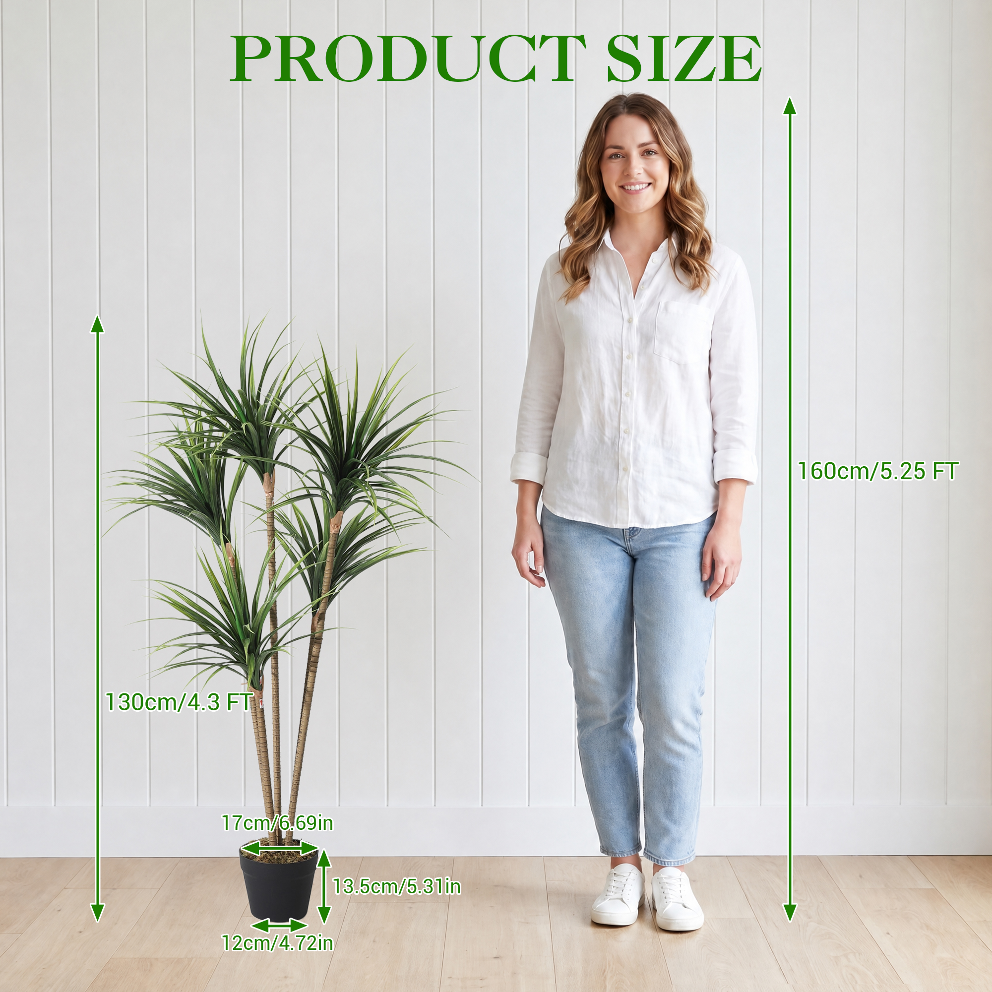 5FT 6FT Artificial Dracaena Ma - Dracaena Marginata recension och pris