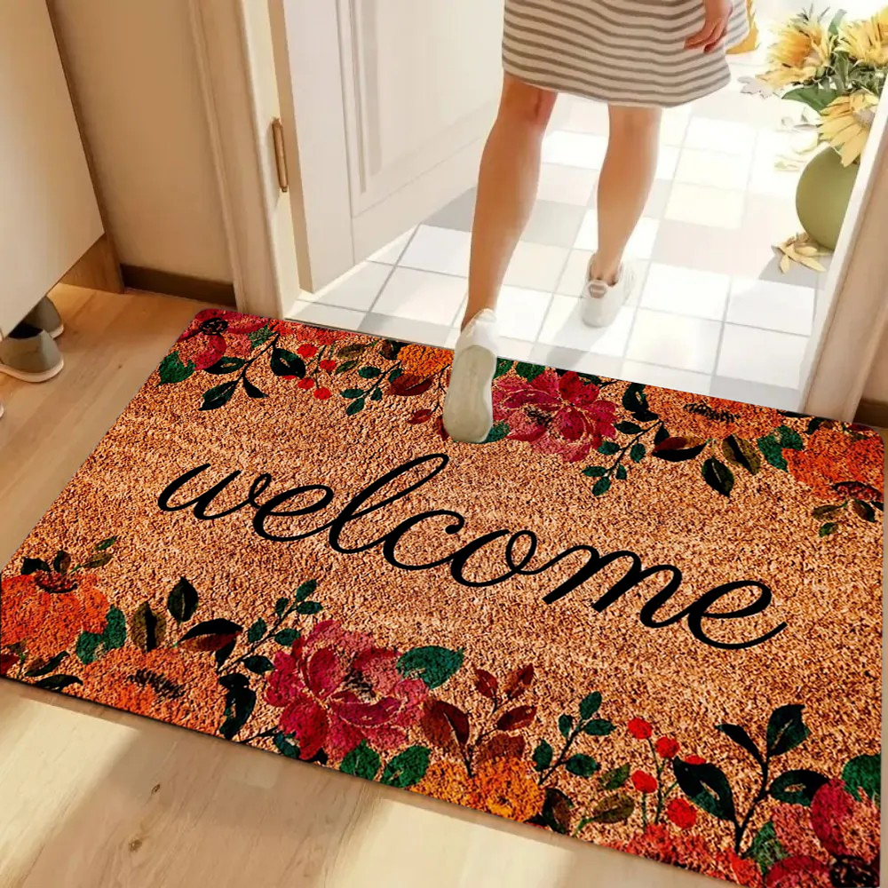 Welcome Retro Floral Doormat O - Maranta Prayer Plant recension och pris