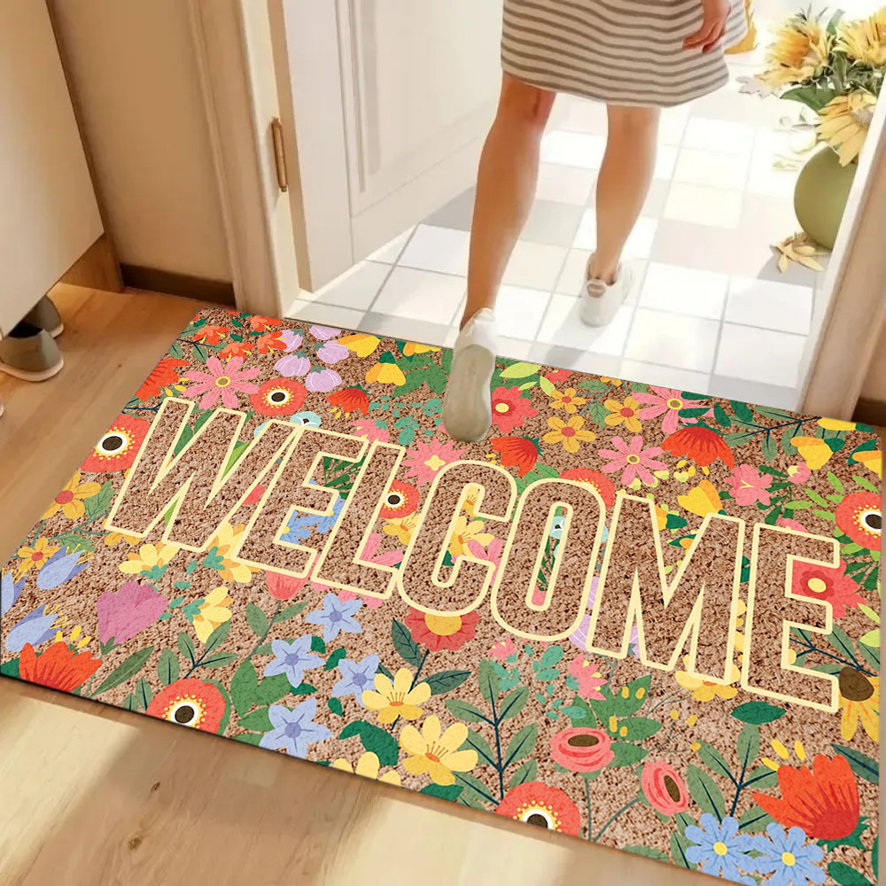 Welcome Retro Floral Doormat O - Maranta Prayer Plant recension och pris