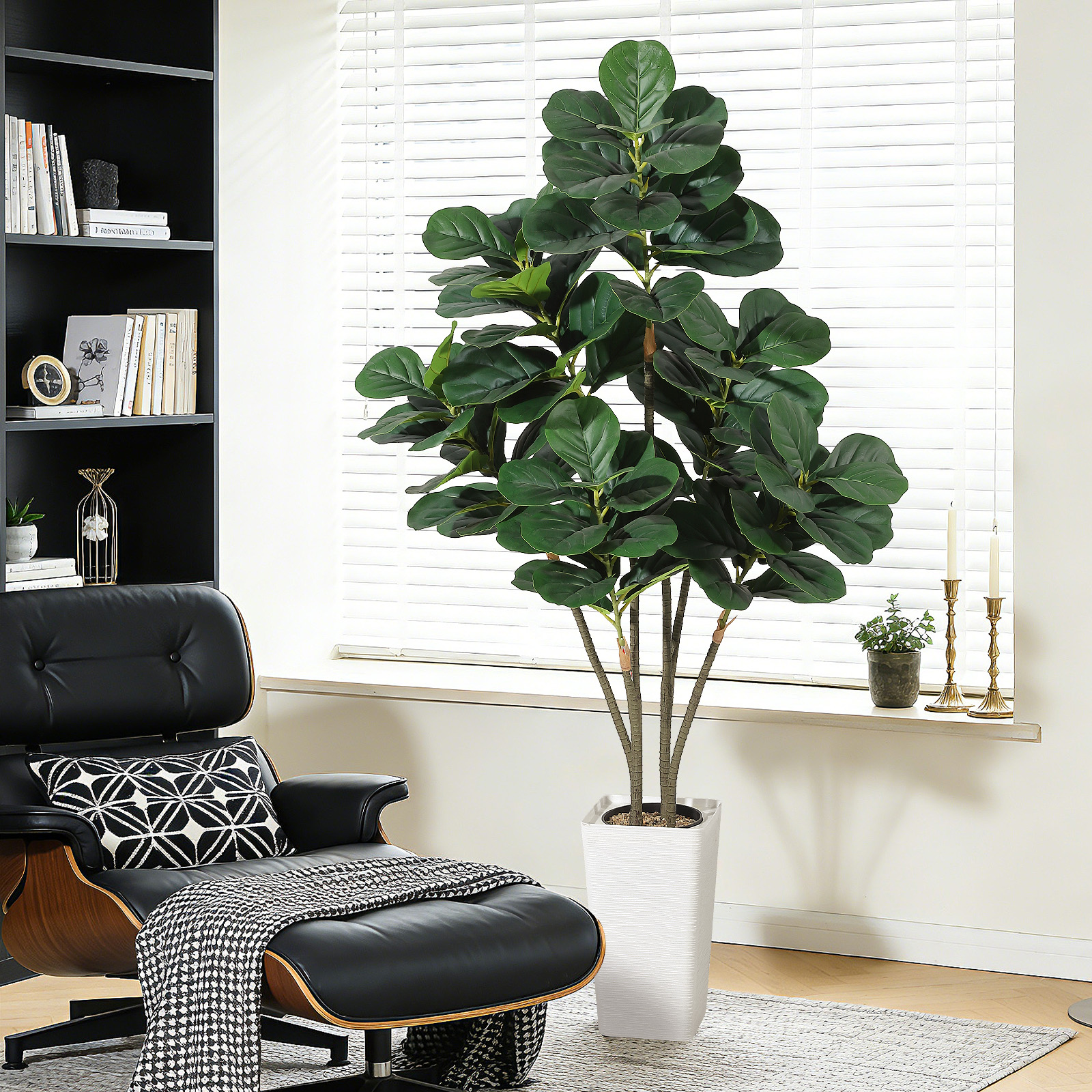 Artificial Fiddle Leaf Tree,Fa - Ficus Lyrata Tree recension och pris