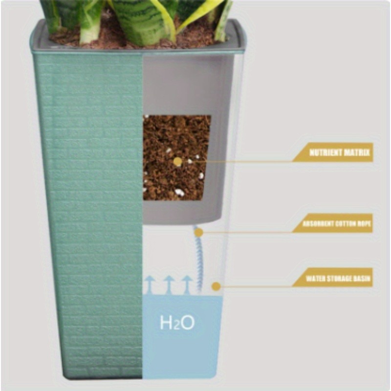 Plastic Brick Pattern Flowerpo - Pilea Peperomioides recension och pris